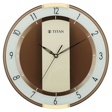 Titan Contemporary Multicoloured Wall Clock with a partly Semi-transparent Dial 33.80 x 33.80 cm - Medium Size