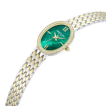 Kenneth Cole Quartz White Dial Two Toned Stainless Steel Strap Watch For Women