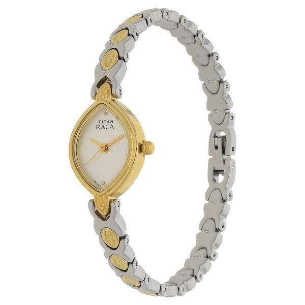 Titan Quartz Analog Silver Dial Metal Strap Watch for Women - image number 1