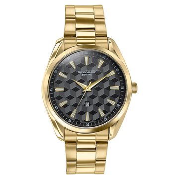 Sonata Poze Quartz Analog Two Toned Dial Golden Colour Stainless Steel Strap Watch For Men