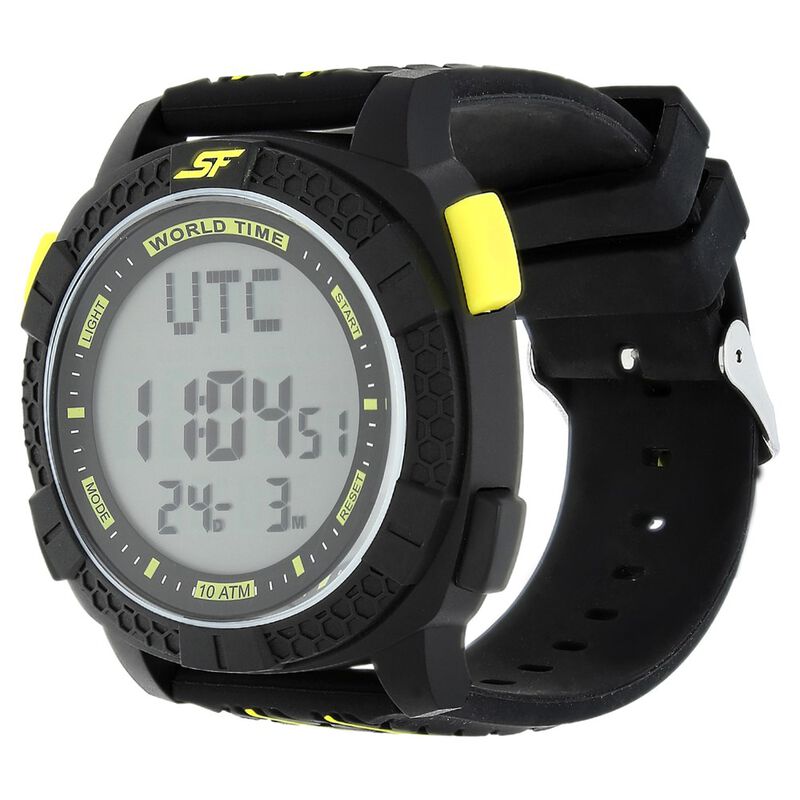 SF Carbon Series Digital Dial Unisex Watch With Plastic Strap - image number 1