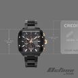 Octane Velocity Sporty Black Dial Tonneau Black And Rose Gold Steel Watch For Men - image number 3