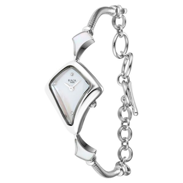 Titan Raga Silver Mother Of Pearl Dial Analog Sterling Silver Strap watch for Women - image number 3