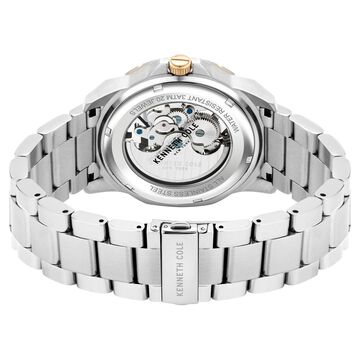 Kenneth Cole Automatic White Dial Stainless Steel Strap Watch for Men
