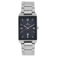 Titan Rectangle Black Dial Analog with Date Stainless Steel Strap watch for Men