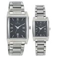 Titan Quartz Analog with Date Black Dial Watch for Couple - image number 0
