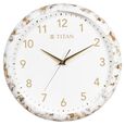 Titan White Marble Dial Wall Clock with 3D Project Numerals & Silent Sweep - 35.5 cm x 35.5 cm x 5 cm (Medium) - image number 1