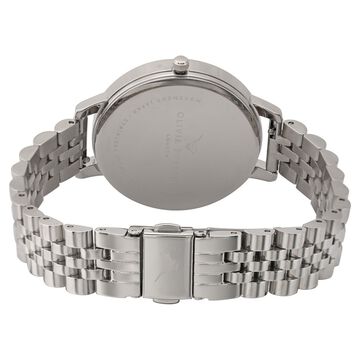 Olivia Burton Quartz Analog White Dial Stainless Steel Strap Watch for Women