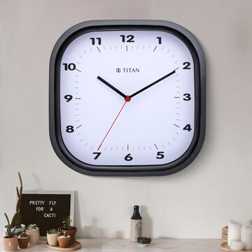 Titan Classic White Wall Clock with Silent Sweep Technology - 30.8 cm x 30.8 cm (Medium)
