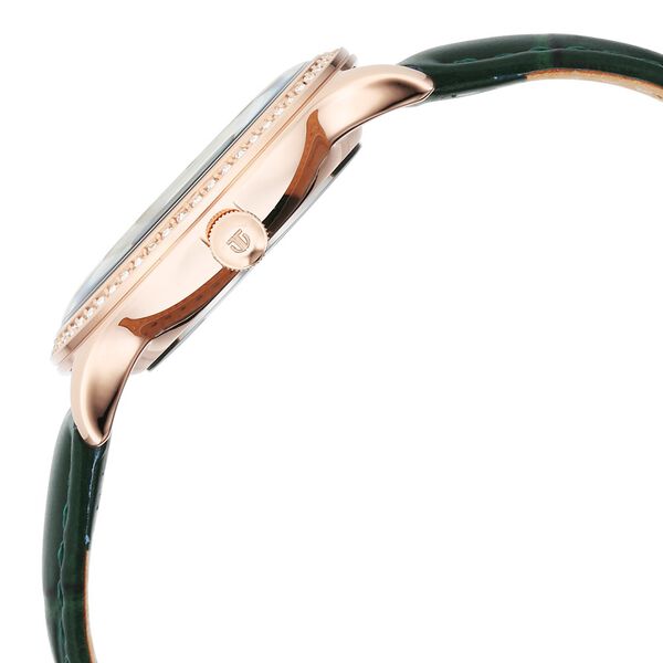 Titan Bright Leathers Green Dial Analog with Date Leather Strap Watch for Women - image number 3