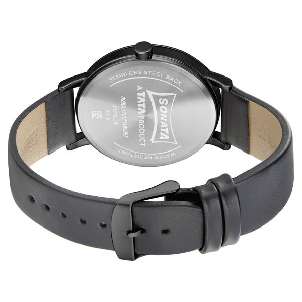 Sonata Quartz Analog with Date Leather Strap Watch for Men - image number 3