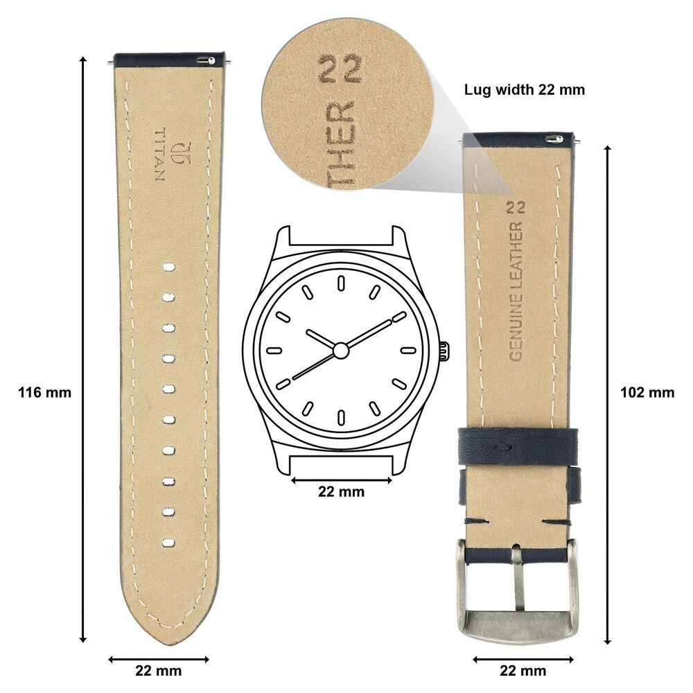 Titan genuine hotsell leather strap