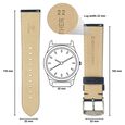 22 mm Blue Genuine Leather Strap for Men - image number 1