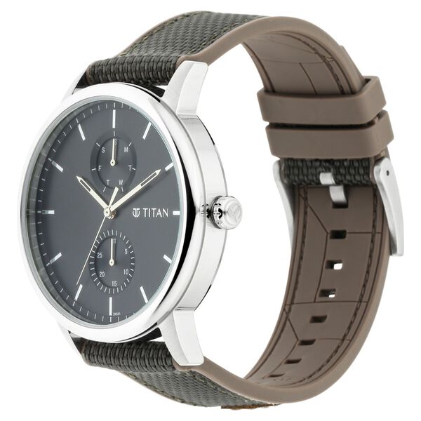 Titan Athleisure Silver Dial Quartz Multifunction Nylon Strap watch for Men - image number 2