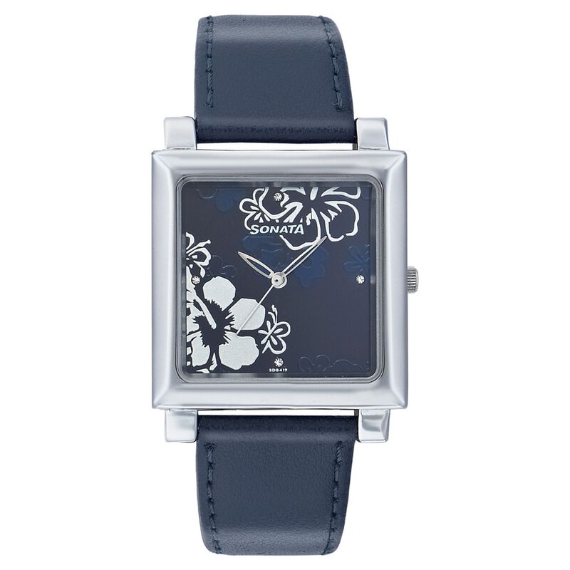 Sonata Quartz Analog Blue Dial Strap Watch for Women