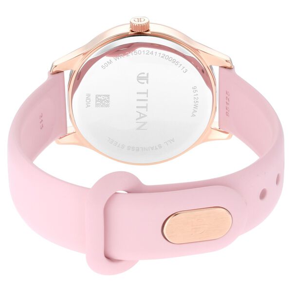 Titan Athleisure Pink Dial Analog Rubber Strap watch for Women - image number 4