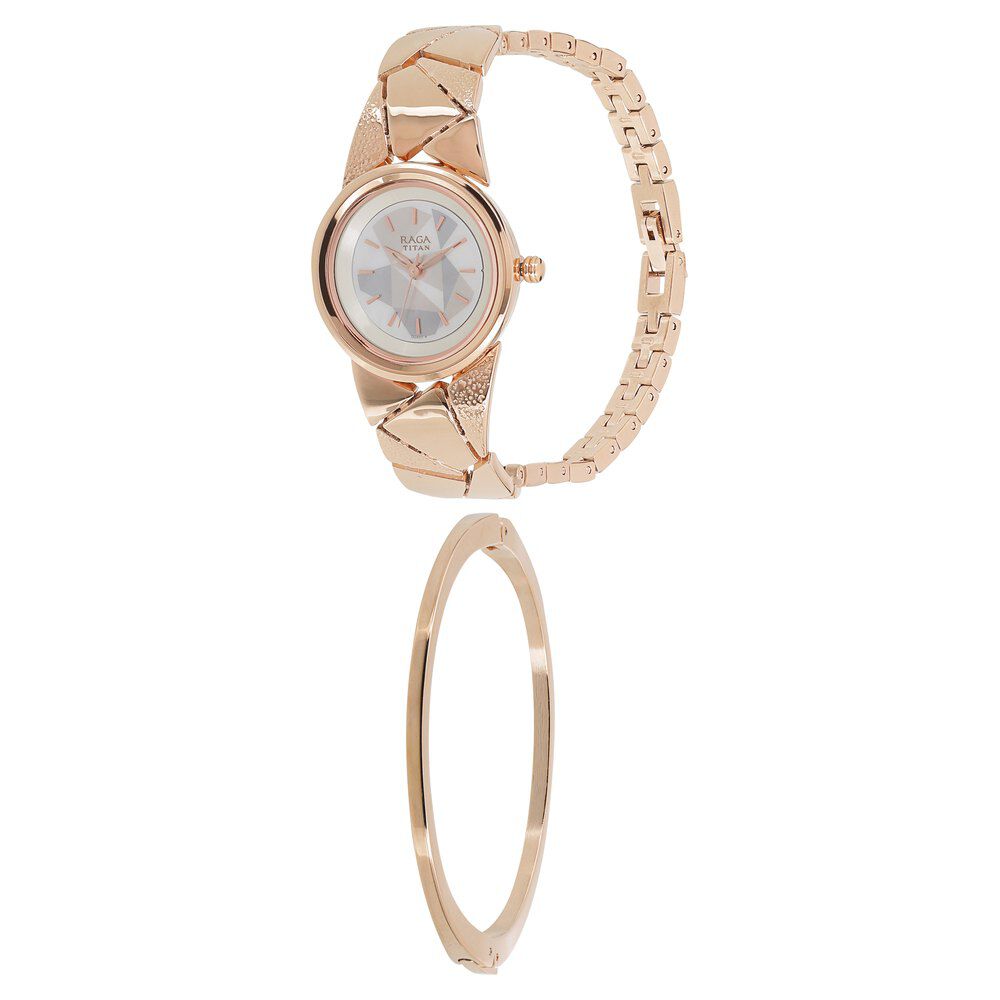 Buy Online Titan Raga Espana Mother of Pearl Dial Women Watch With Metal Strap 2583wm01f Titan