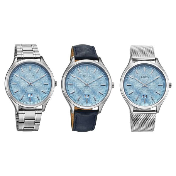 Titan Classique Palette of Time Analog with Blue Dial Interchangeable Straps Watch with for Men - image number 0