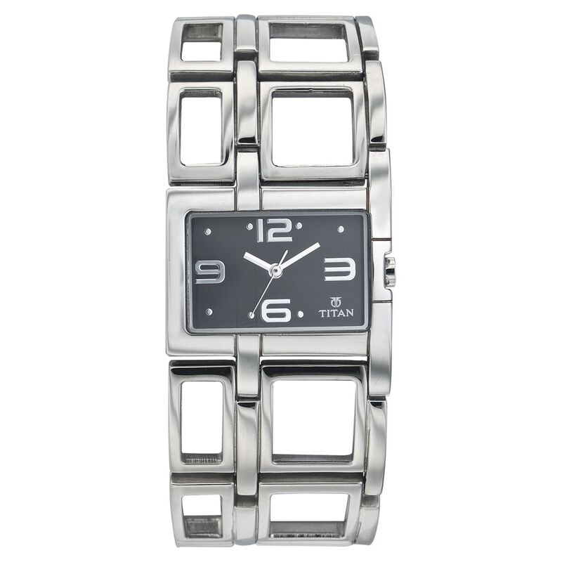 Titan Quartz Analog Black Dial Watch for Women