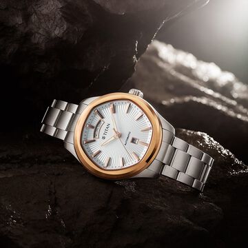 Titan Astral Concealed Automatic Analog with Silver White Dial Stainless Steel Strap Watch for Men