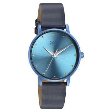 Sonata Poze Quartz Analog Blue dial Leather Strap Watch for Women