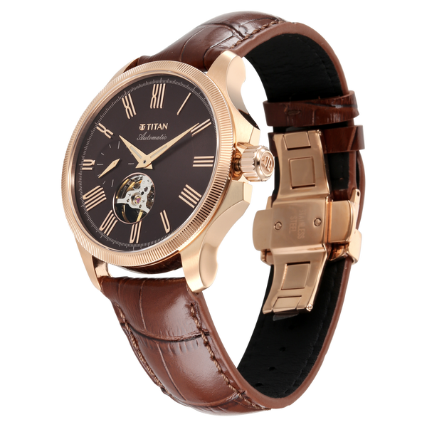 Titan Automatic Atrium Offset Seconds Open Heart Automatic - image number 4