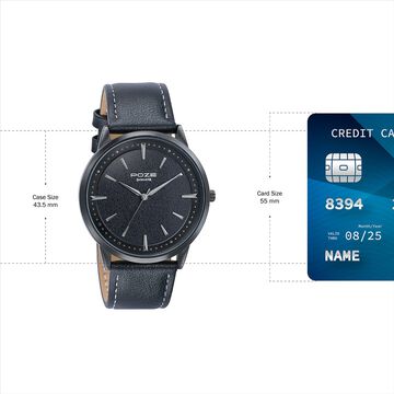 Sonata Poze Quartz Analog Black Dial Leather Strap Watch For Men