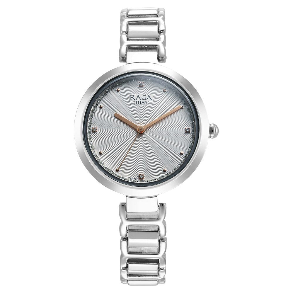 Titan Raga Memoirs Quartz Analog Silver Dial With Silver Color Metal Strap Watch For Women-image-22