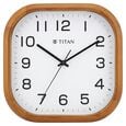 Titan Wooden Classic White Dial Square Wall Clock with Pine Wood Frame & Silent Sweep | 30 cm x 30 cm x 5 cm - image number 1