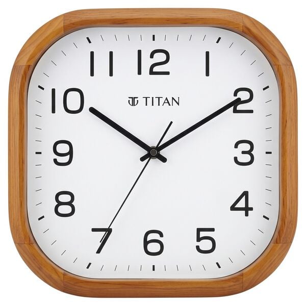 Square Clock Annotation Buy Online Titan Wooden Classic White Dial Square Wall Clock with Pine ...