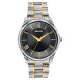 Sonata Traditional Essentials Green Dial Gold-Tone Stainless Steel Strap Watch