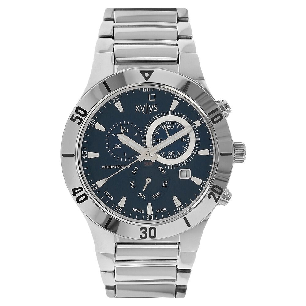 Buy Online Xylys Swiss Chronograph Black Stainless Steel Strap and