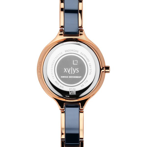 Xylys Seraphina Swiss Analog Steel & Ceramic Mother of Pearl Green Dial Watch for Women - image number 4
