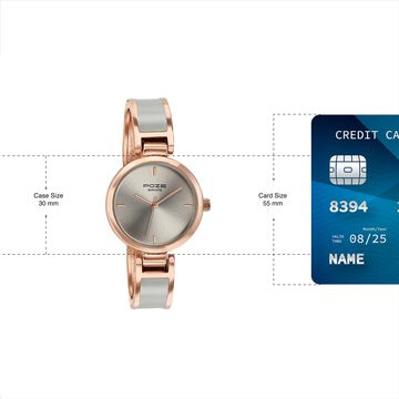 Sonata Poze Quartz Analog Grey Dial Two Toned Kada Strap Watch For Women