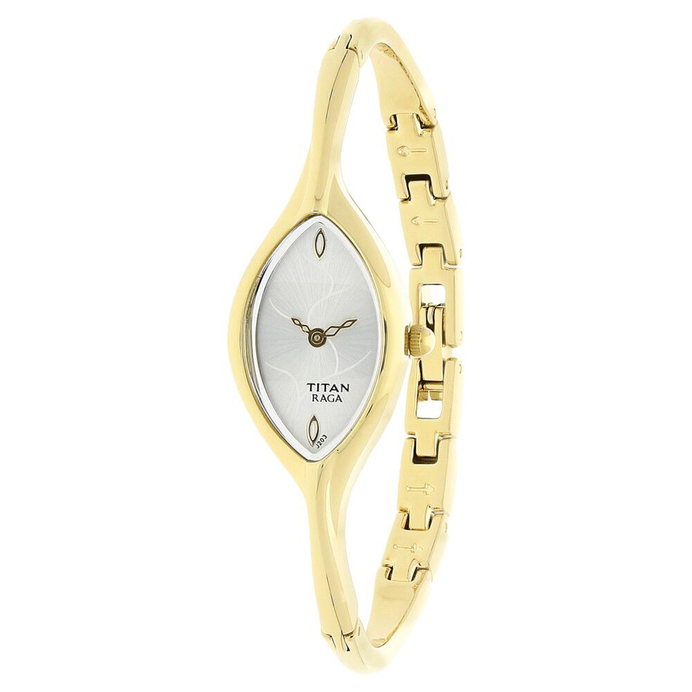 Buy Online Titan Raga White Dial Women Watch With Metal Strap