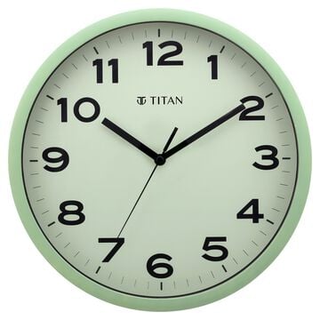 Titan Classic Light Green Wall Clock with Silent Sweep Technology - 30 cm x 30 cm (Medium)