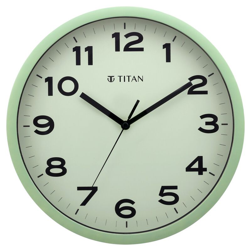 Titan Classic Light Green Wall Clock with Silent Sweep Technology - 30 cm x 30 cm (Medium) - image number 0
