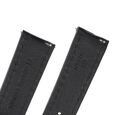 22 mm Black Genuine Leather Straps for Men - image number 4
