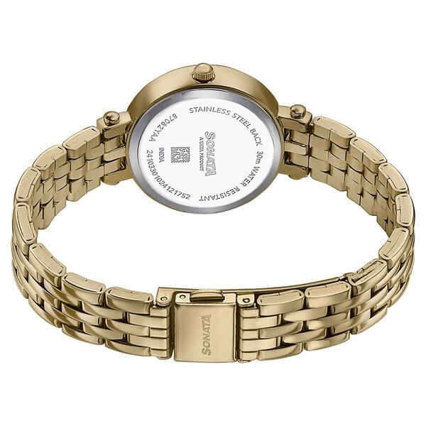Sonata Wedding Edit Quartz Analog Off White Dial Stainless Steel Strap Watch For Women - image number 5