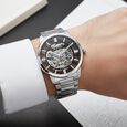 Titan See-Through Skeletal Automatic Analog with Black Dial Silver Stainless Steel Strap Watch for Men - image number 7
