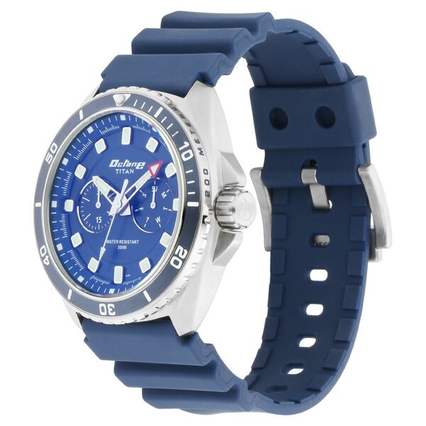 Titan Octane Hyper Lume Blue Dial Analog TPU Strap Watch for Men - image number 2