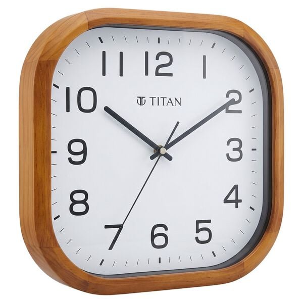 Square Clock Annotation Buy Online Titan Wooden Classic White Dial Square Wall Clock with Pine ...