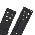 22 mm Black Genuine Leather Straps for Men - image number 4
