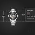 Titan See-Through Skeletal Automatic Analog with Black Dial Silver Stainless Steel Strap Watch for Men - image number 3