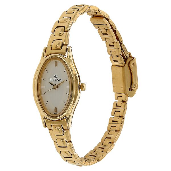 Titan Quartz Analog Silver Dial Stainless Steel Strap Watch for Women - image number 1