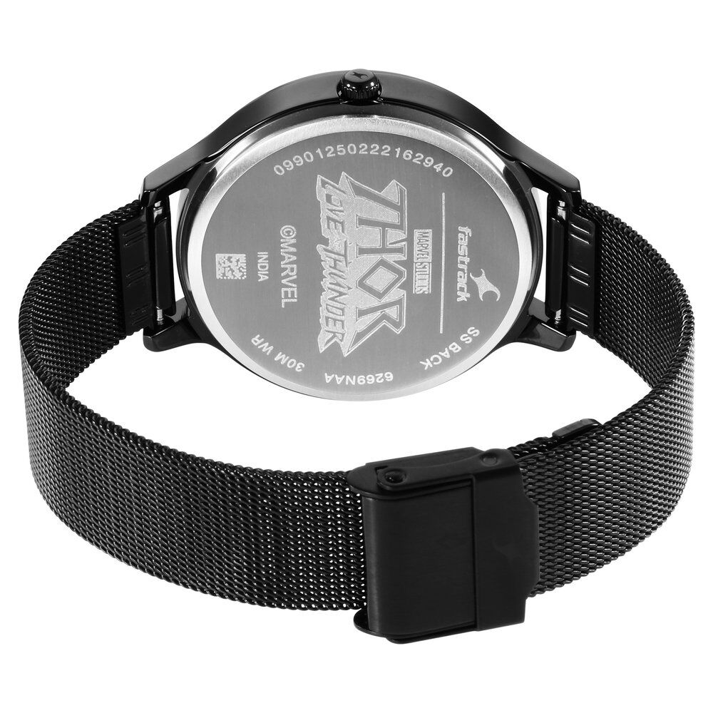 Buy Online Fastrack Thor Quartz Analog Black Dial Stainless Steel Strap Watch for Girls nr6269nm01 Titan