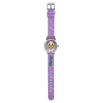 Zoop Disney Daisy Duck Analog Watch with Silver Dial & Purple Strap for Girls Kids, from House of Titan