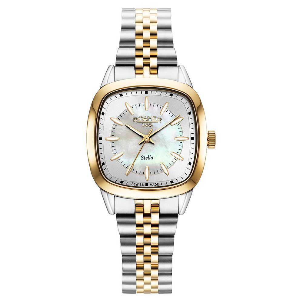 Roamer Stella Quartz Analog Mother of Pearl Dial Two Toned Stainless Steel Strap Watch For Women-image-11
