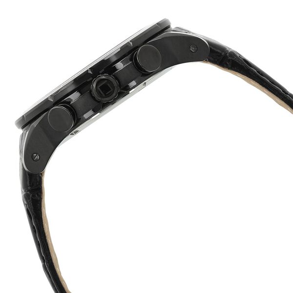 Xylys Swiss Chronograph Black Leather Strap and Black Dial Watch For Men - image number 2