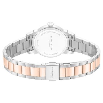 Kenneth Cole Quartz Analog Blue Mother of Pearl Dial Two Toned Stainless Steel Strap Watch For Women